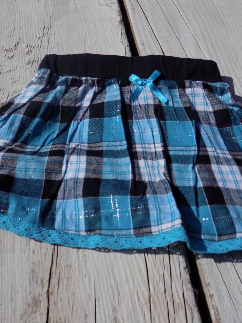 Blue Plaid Skirt Size 4 *